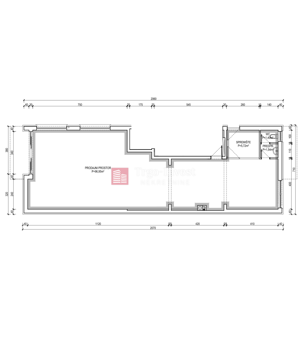 Commerciale Centar, Slavonski Brod, 186m2