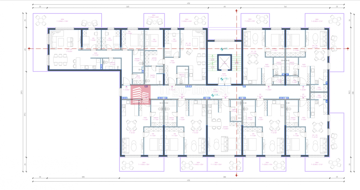 Appartamento Centar, Slavonski Brod, 54,60m2