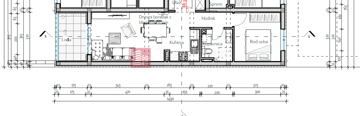 Appartamento Naselje Zrinski-Frankopana, Slavonski Brod, 47,45m2