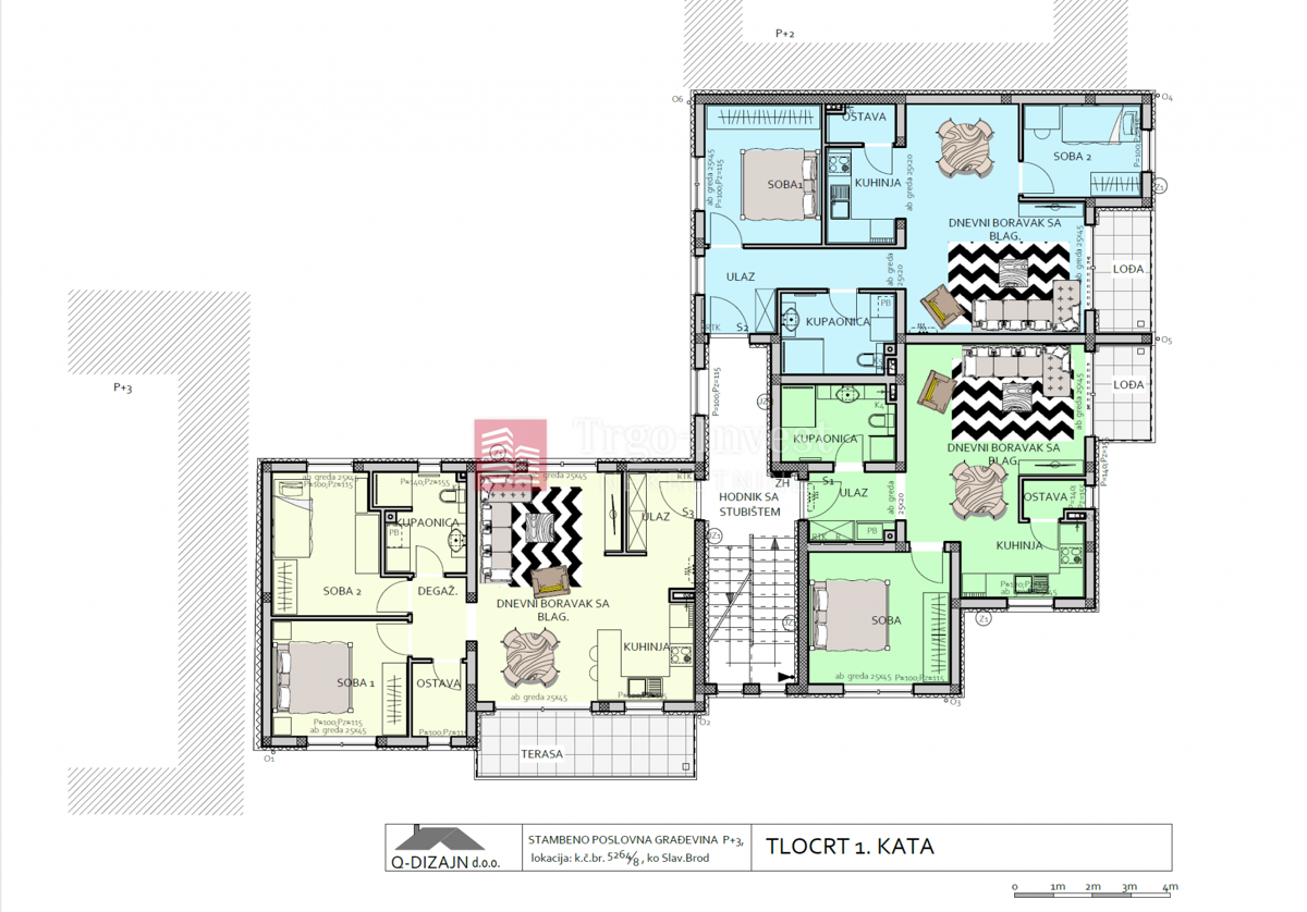 Appartamento Naselje Zrinski-Frankopana, Slavonski Brod, 72,64m2