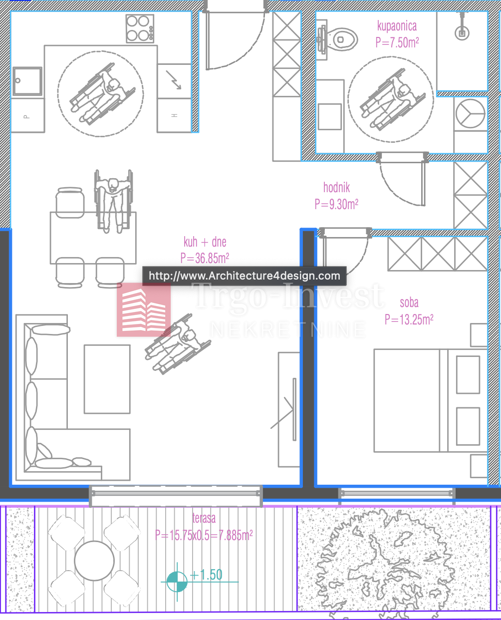 Appartamento Centar, Slavonski Brod, 70,05m2