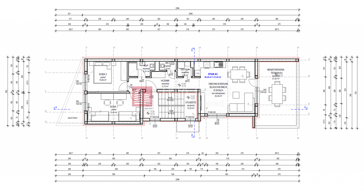 Appartamento Mali Pariz, Slavonski Brod, 74,99m2
