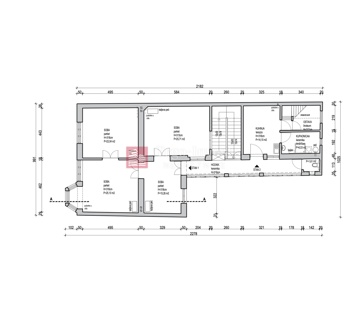 Appartamento Centar, Slavonski Brod, 129m2