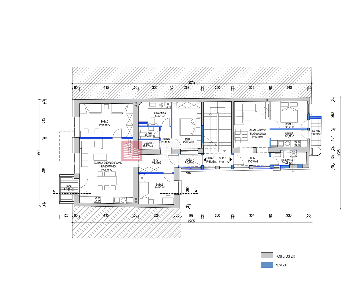 Appartamento Centar, Slavonski Brod, 129m2