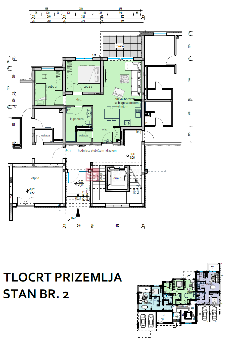 Appartamento Naselje Zrinski-Frankopana, Slavonski Brod, 58,53m2