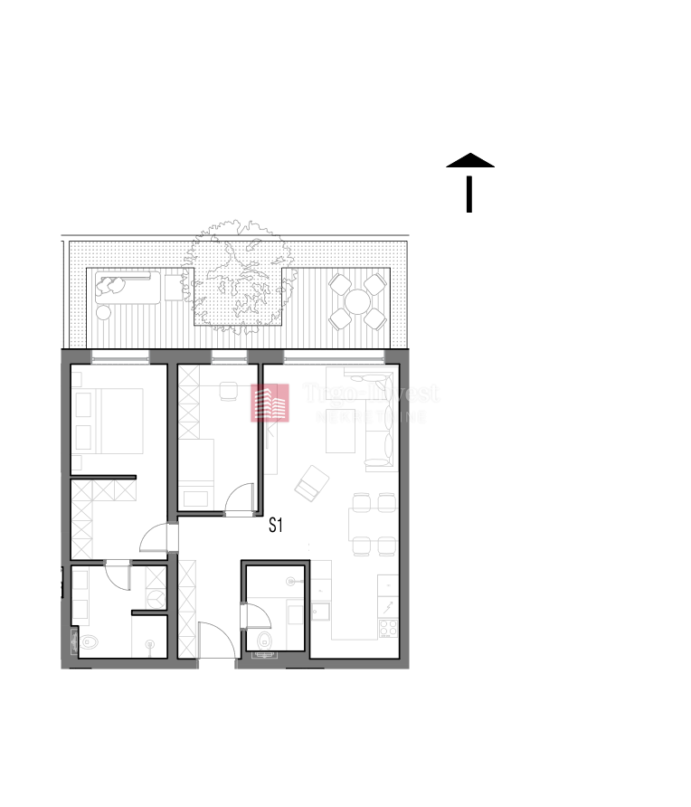 Appartamento Centar, Slavonski Brod, 77,56m2