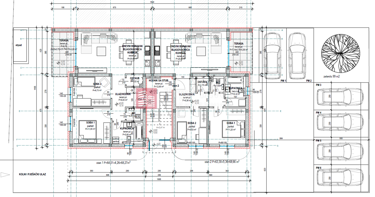 Appartamento Livada, Slavonski Brod, Franje Maričevića, Slavonski Brod , 68,27m2