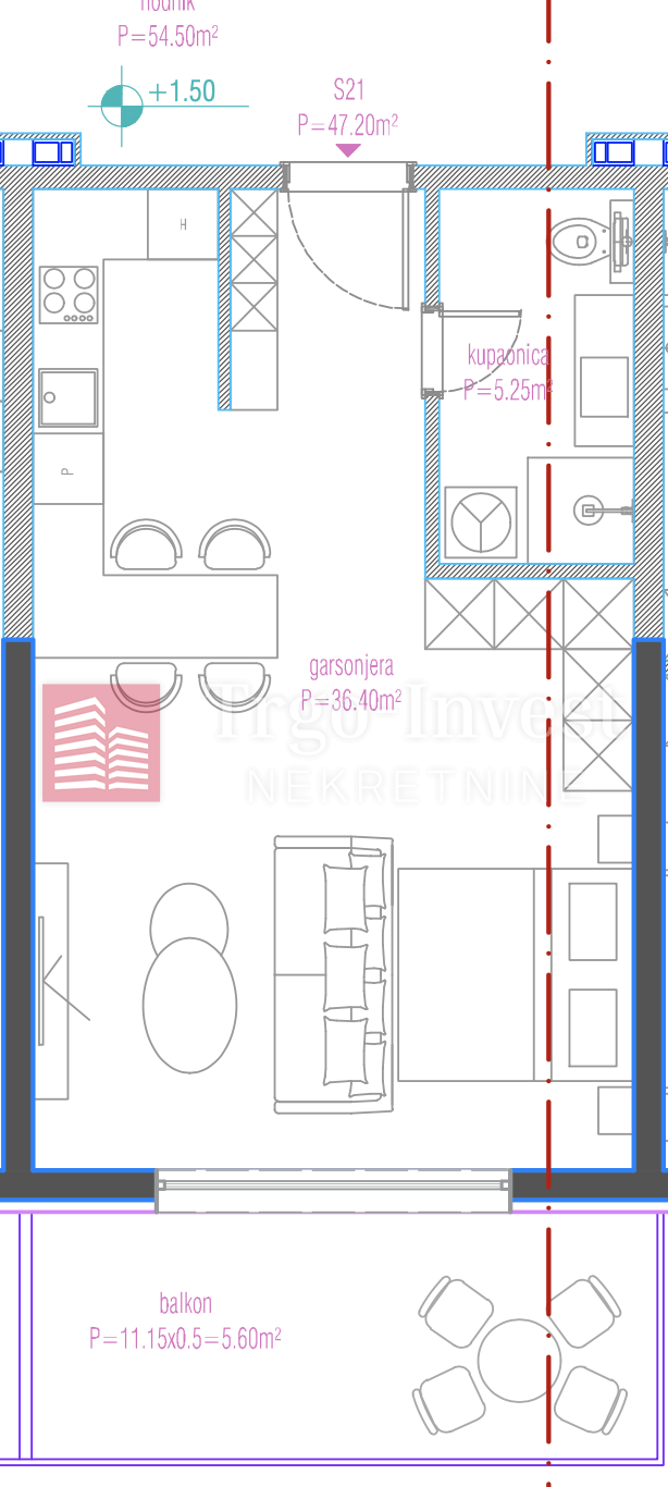 Appartamento Centar, Slavonski Brod, 47,20m2