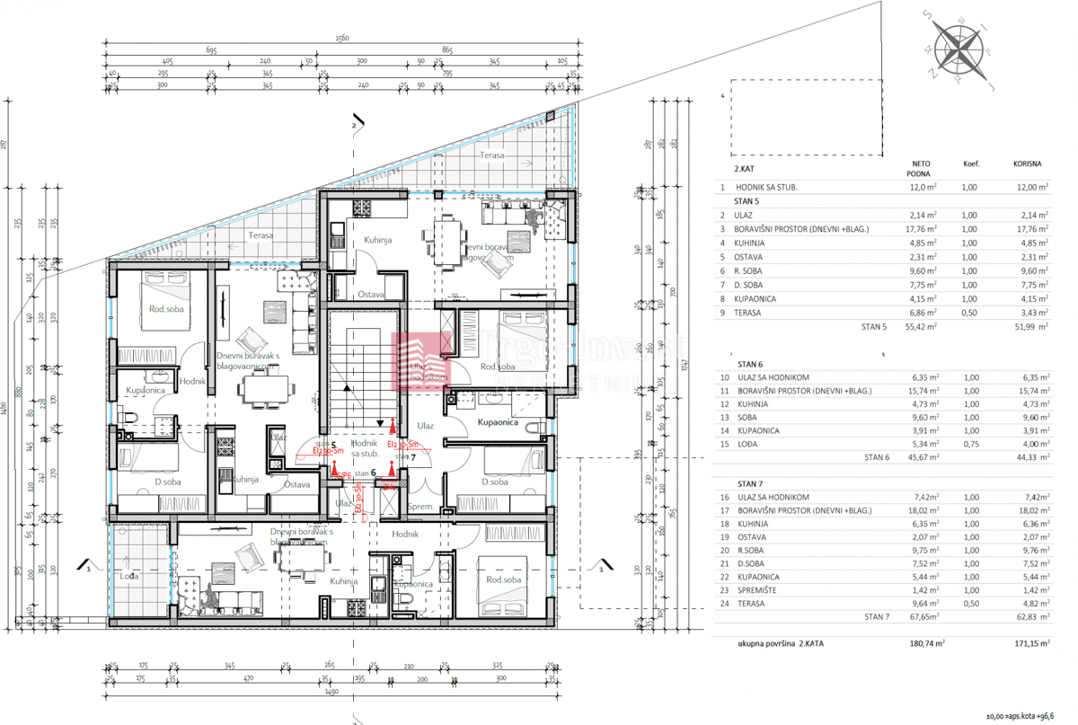 Appartamento Naselje Zrinski-Frankopana, Slavonski Brod, 71,40m2