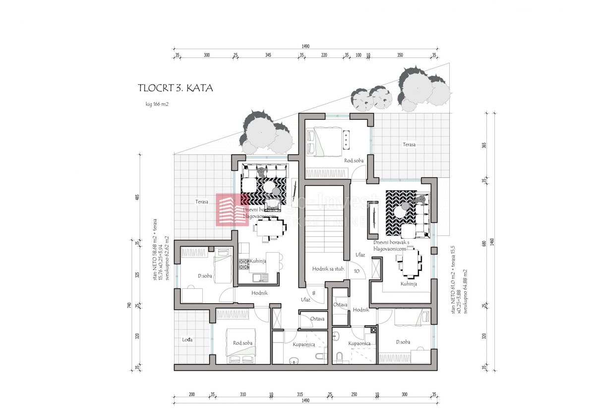 Appartamento Naselje Zrinski-Frankopana, Slavonski Brod, 62m2