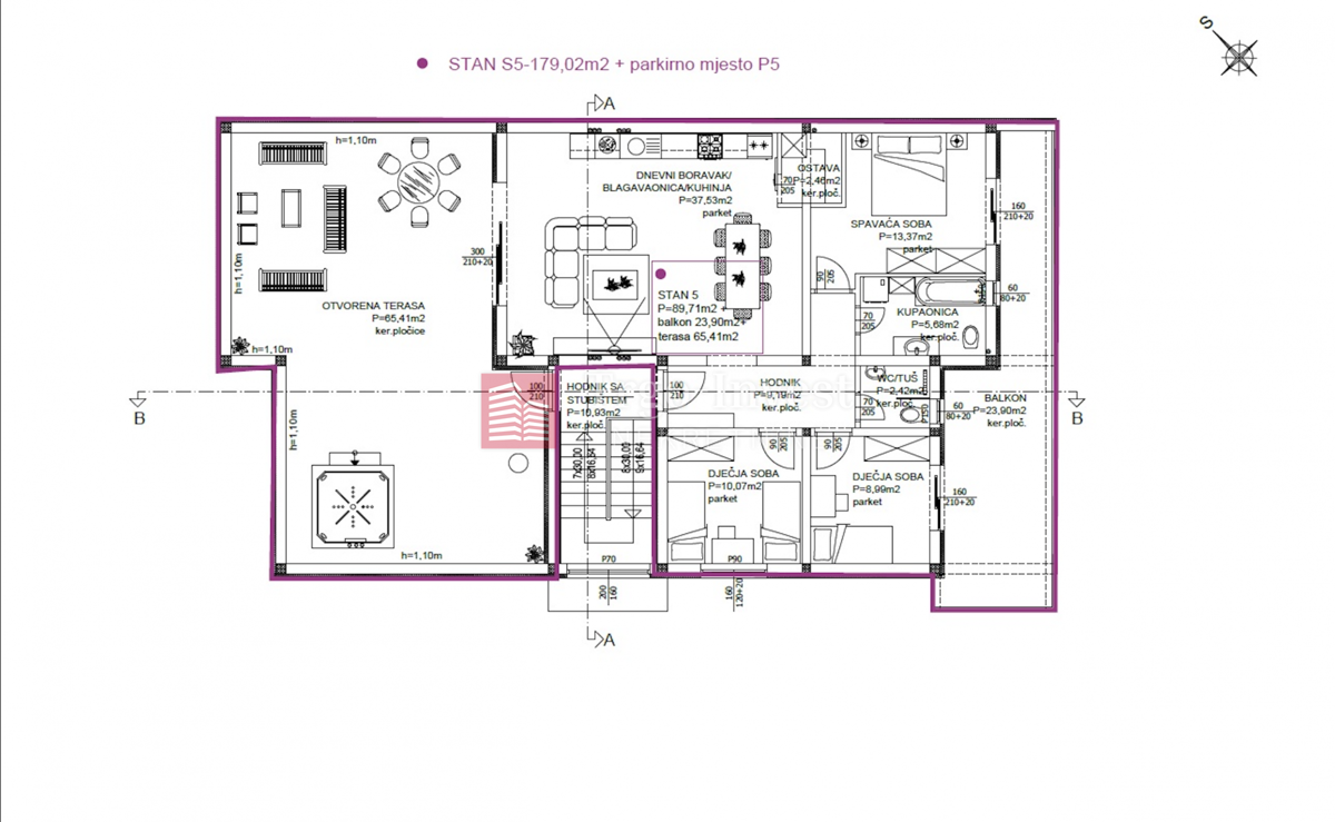 Appartamento Privlaka, 179,02m2