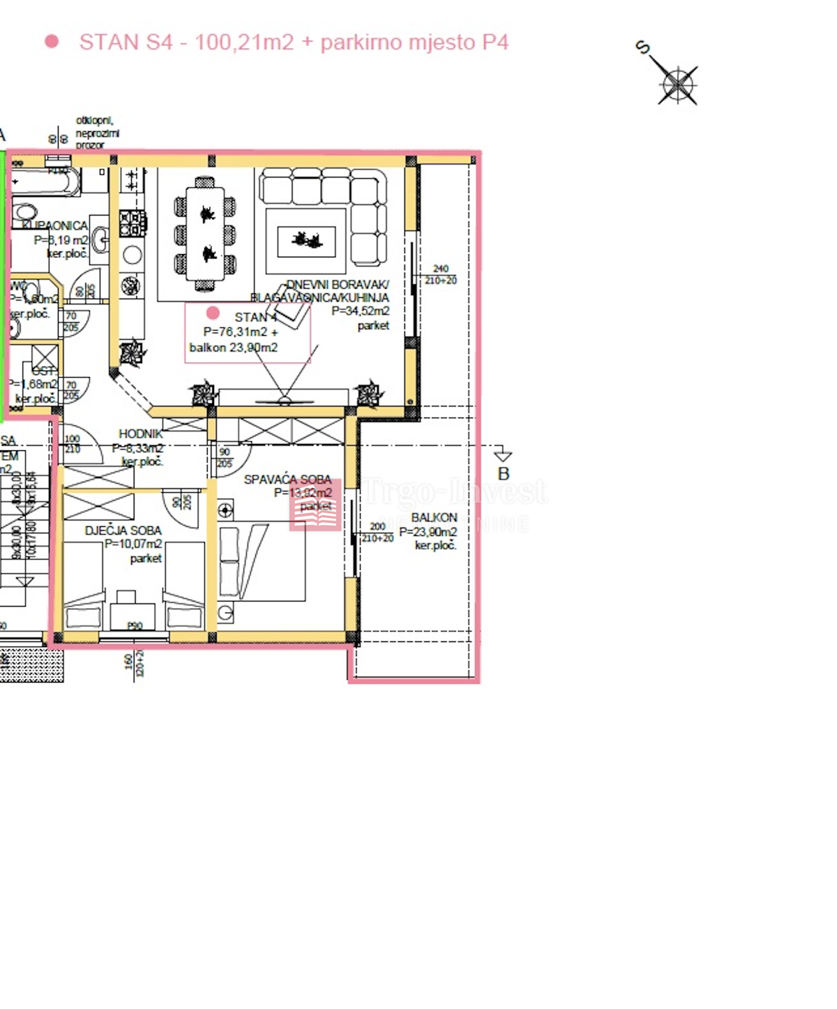 Appartamento Privlaka, 100,21m2