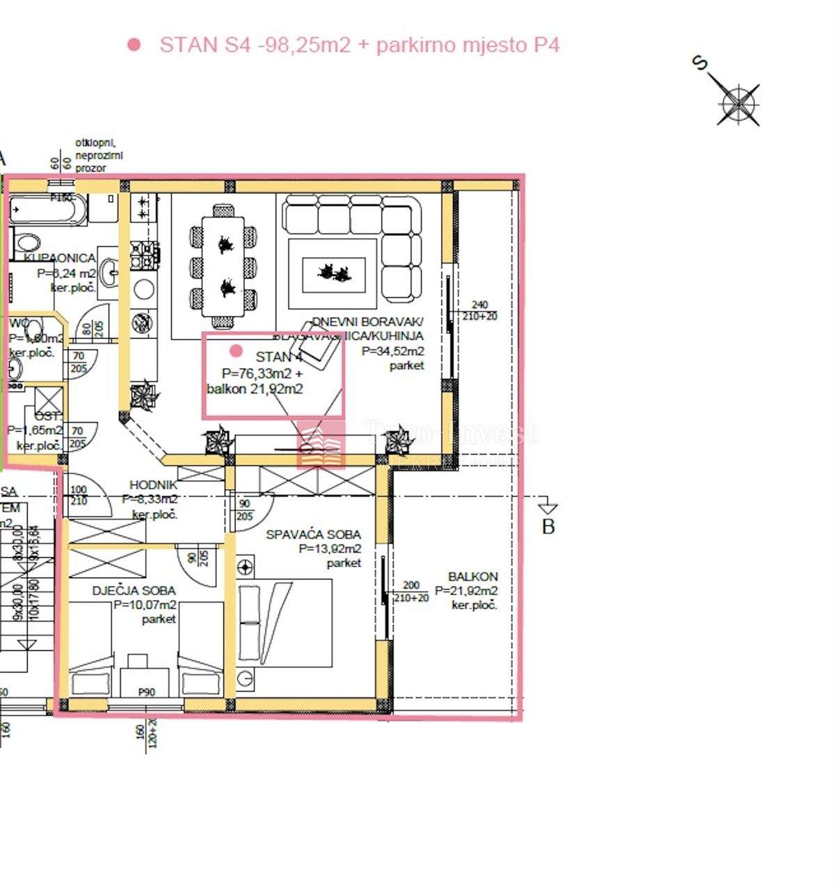 Appartamento Privlaka, 98,25m2