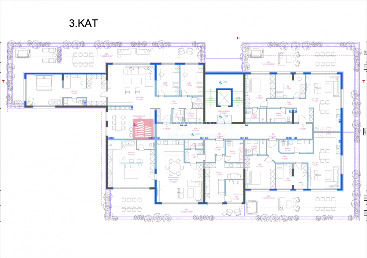 Appartamento Centar, Slavonski Brod, 84,35m2