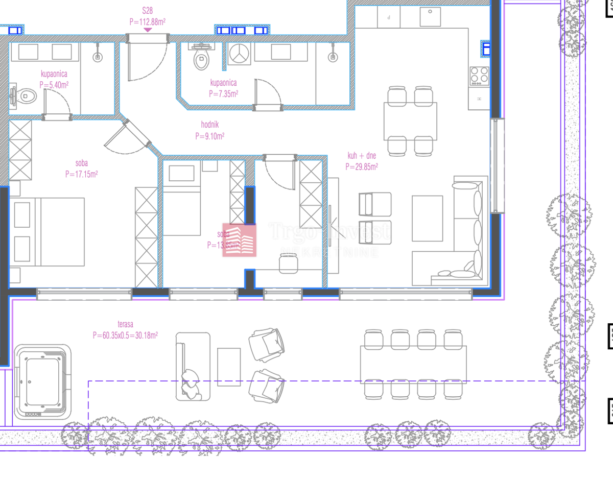 Appartamento Centar, Slavonski Brod, 94,75m2