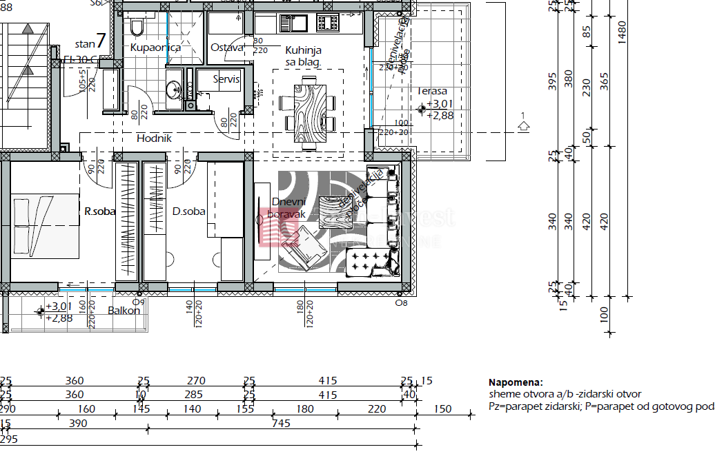 Appartamento Budainka, Slavonski Brod, 72m2