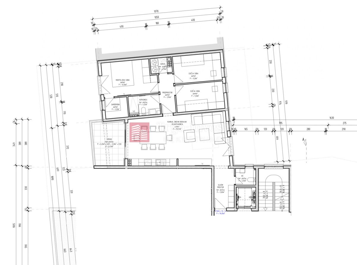 Appartamento Centar, Slavonski Brod, 94,85m2