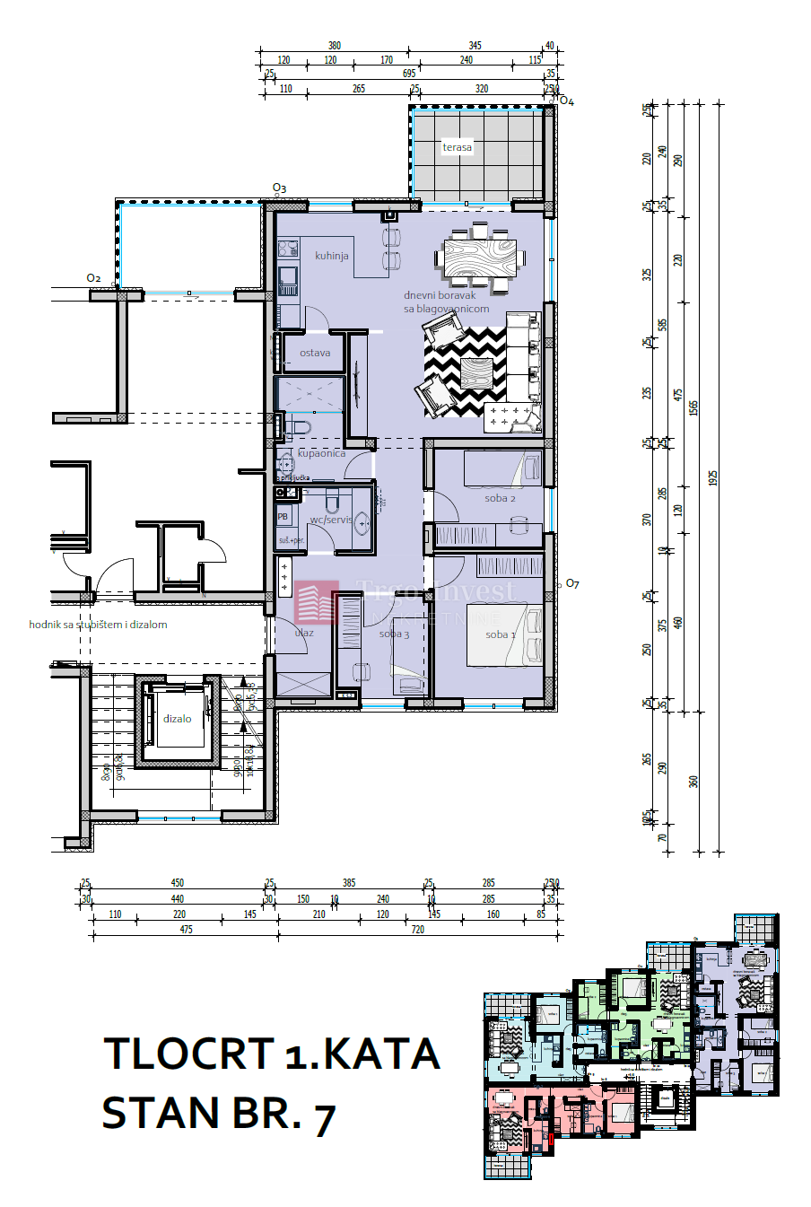 Appartamento Naselje Zrinski-Frankopana, Slavonski Brod, 85,22m2