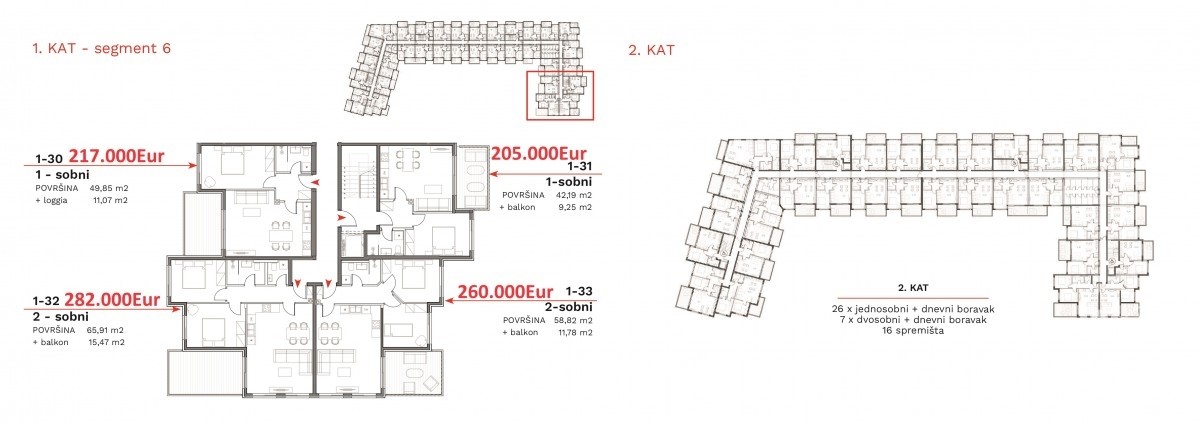 Appartamenti al primo piano di un edificio dotato di ascensore a Umago