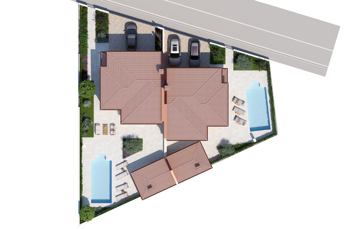 Bella casa bifamiliare con piscina nelle vicinanze di Buie