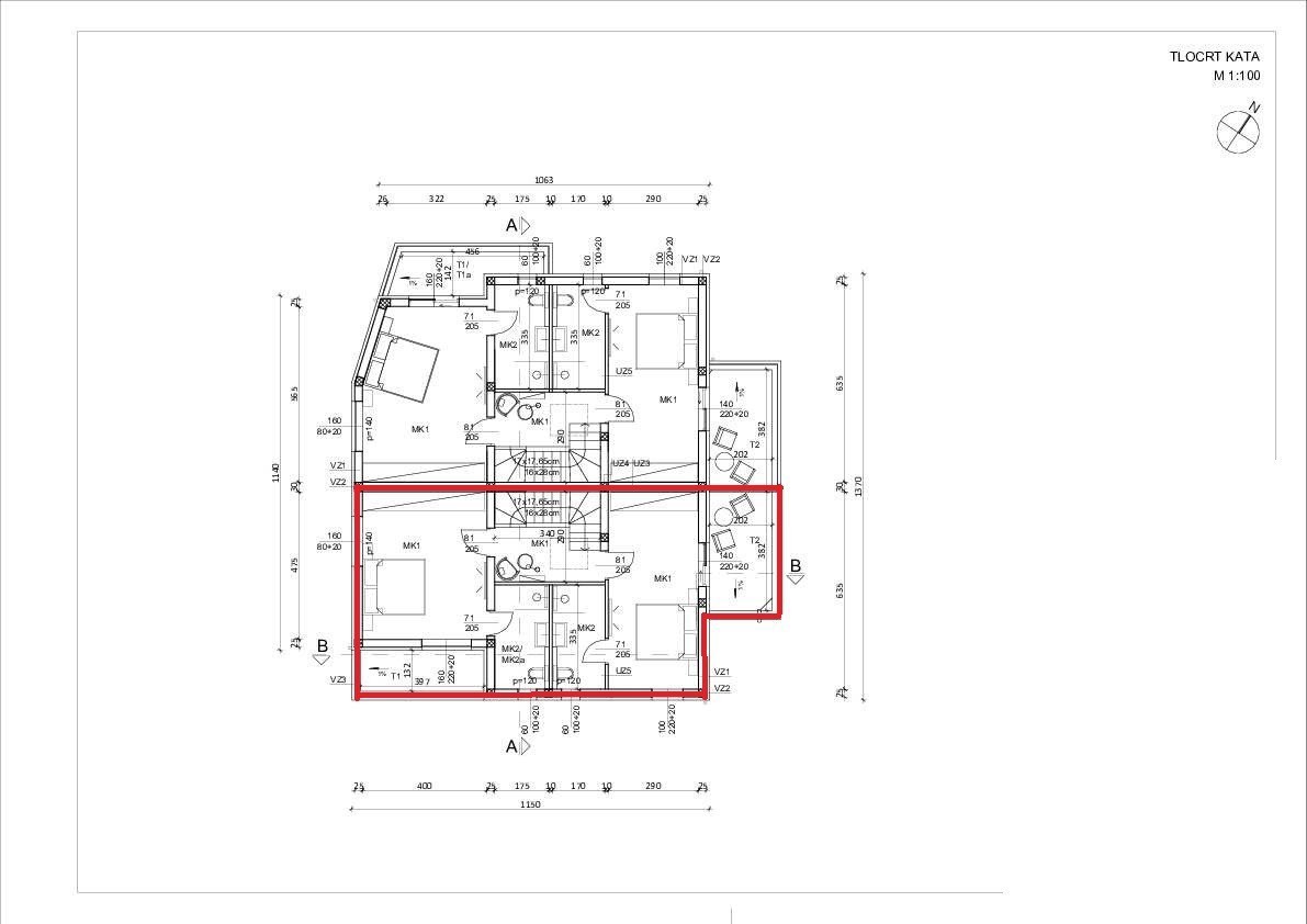 Casa duplex con piscina vicino a Buie