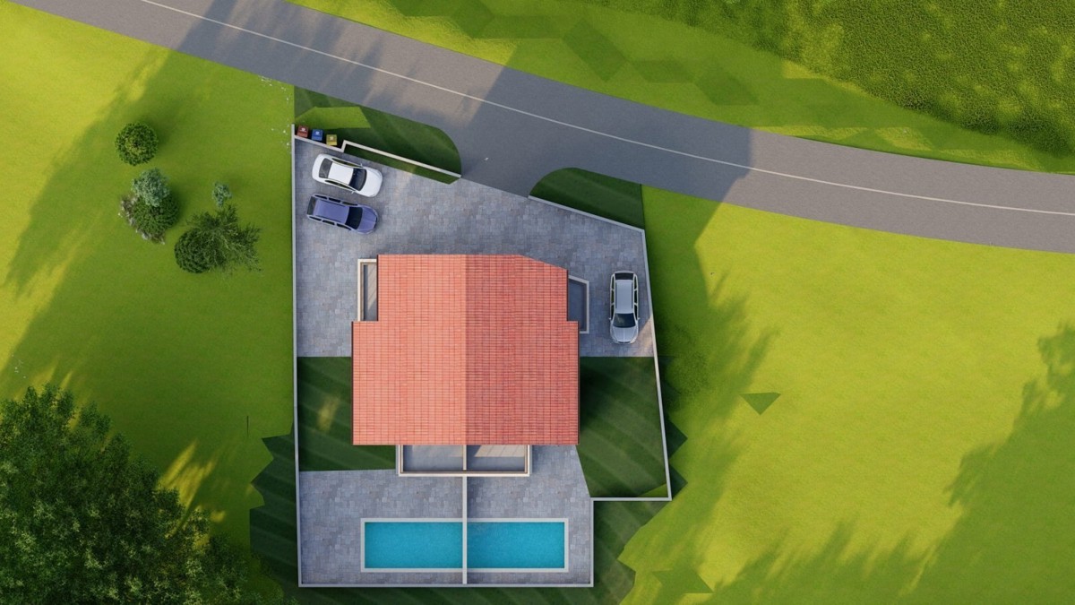 Casa duplex con piscina vicino a Buie