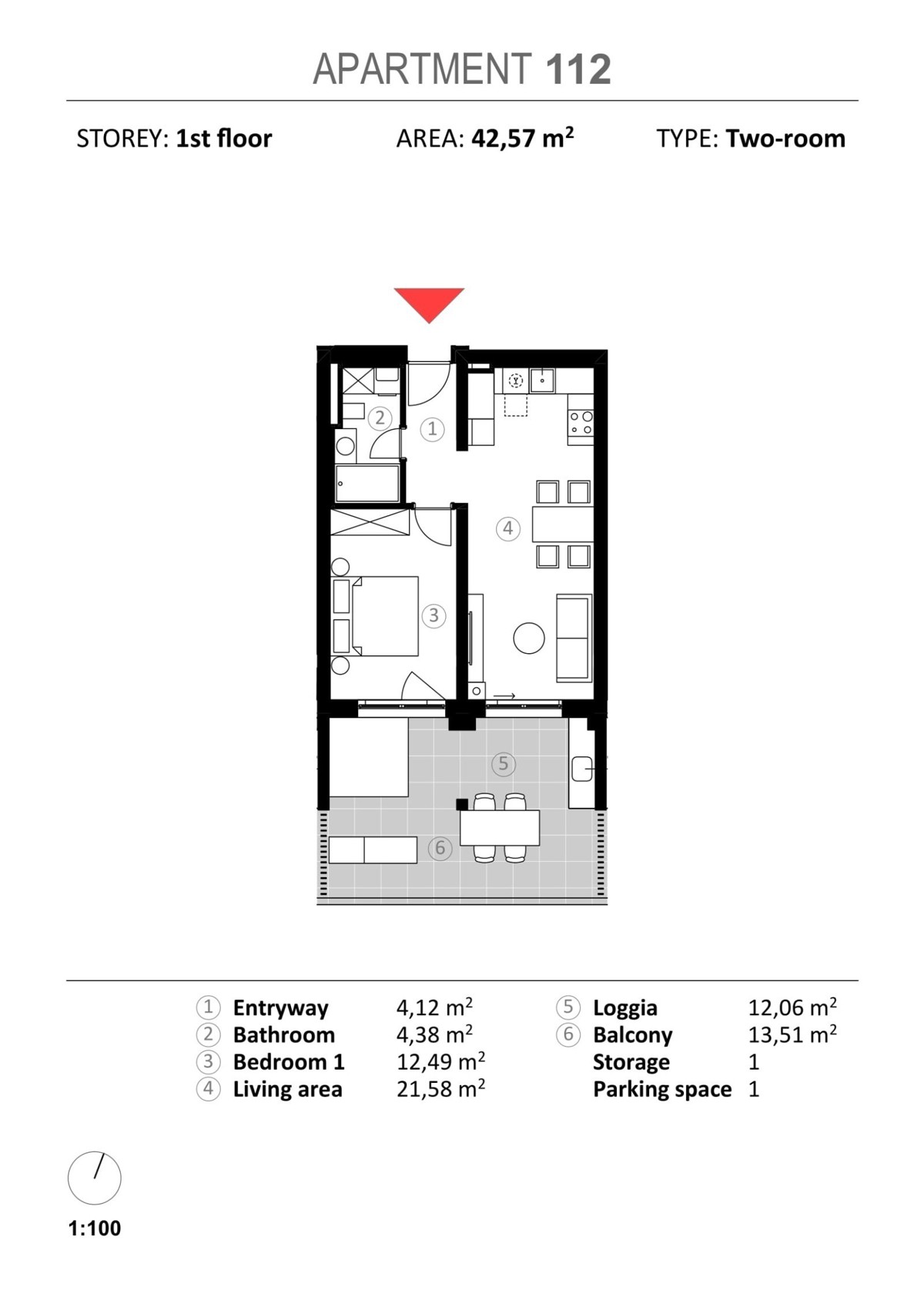 Appartamento con 1 camera da letto al 1° piano di un edificio di alta qualità con ascensore a Umago