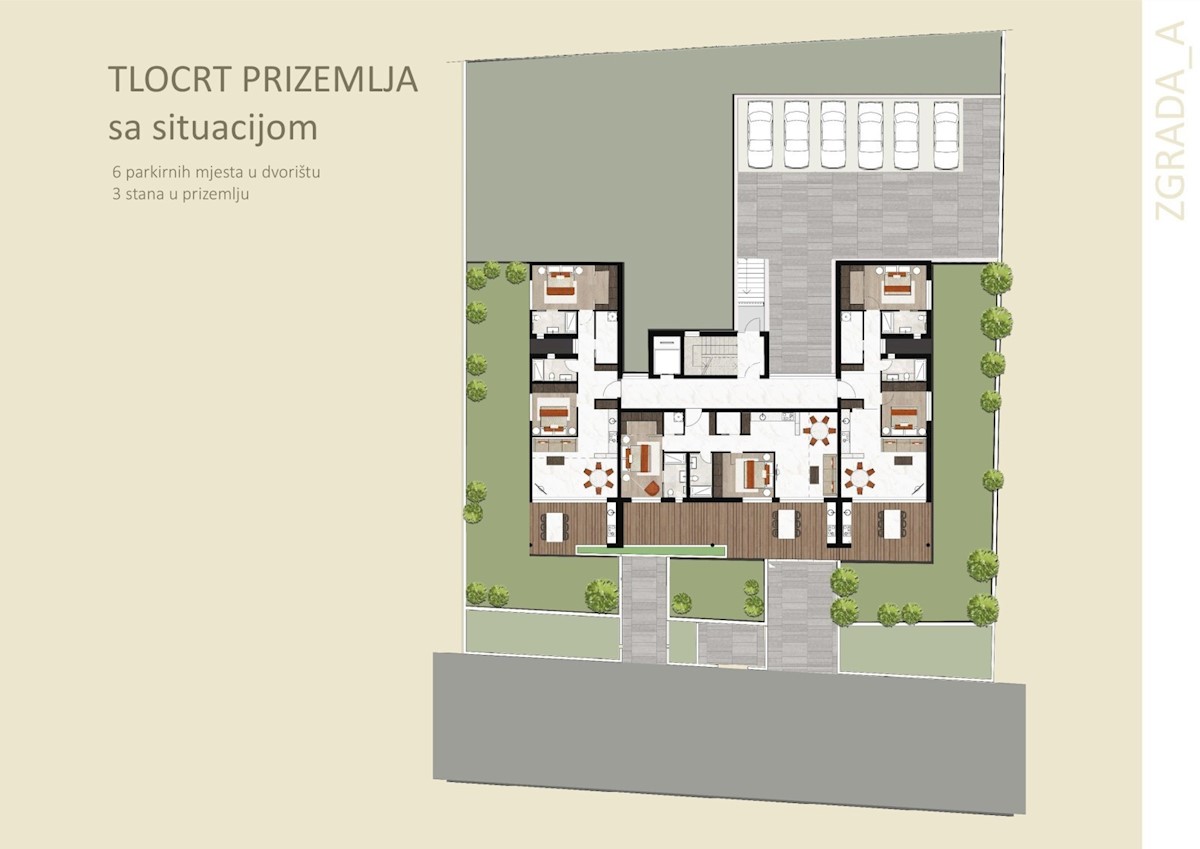 Appartamento in un edificio moderno situato al piano terra a Cittanova