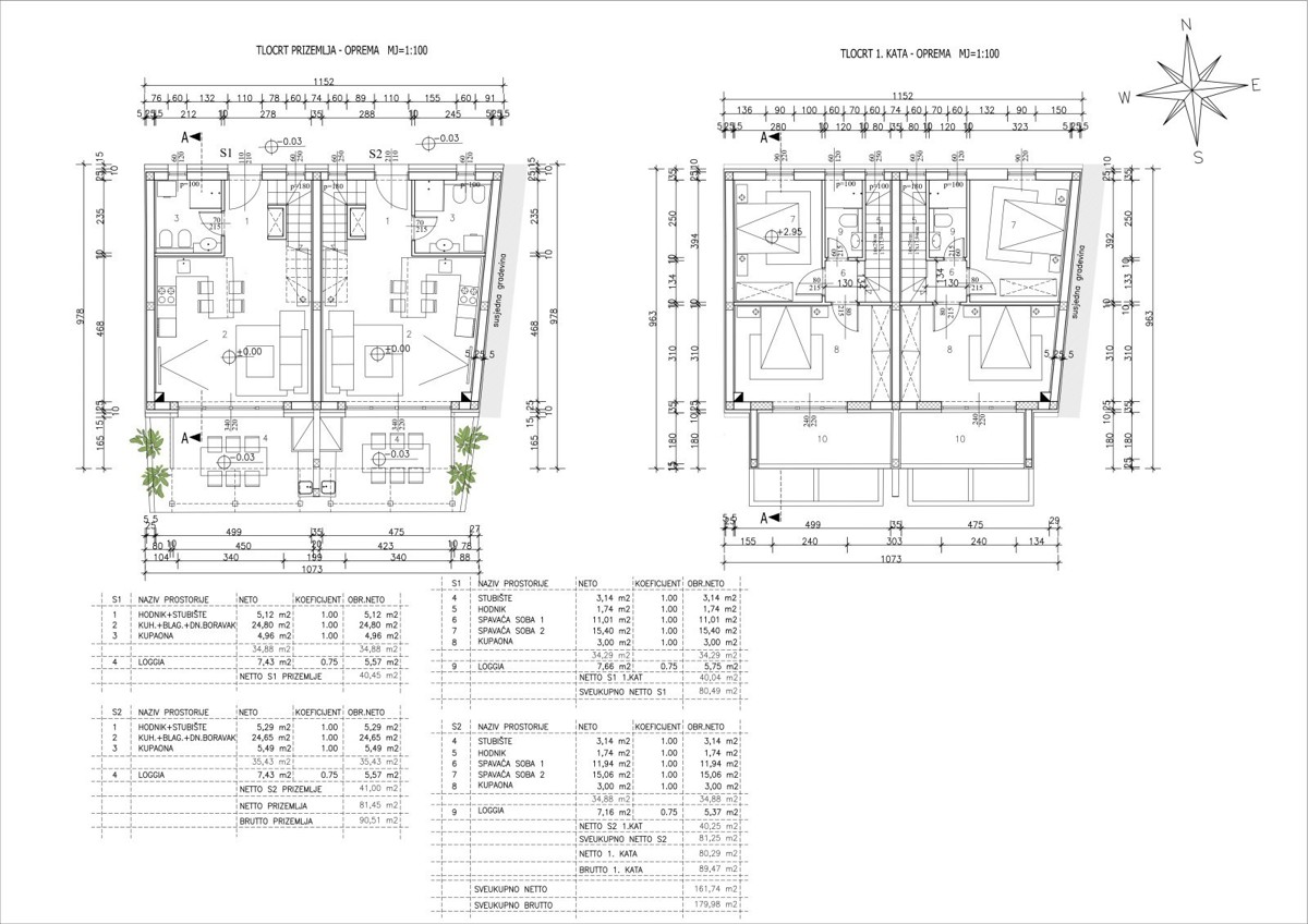 Case bifamiliari in un quartiere tranquillo vicino a Umago