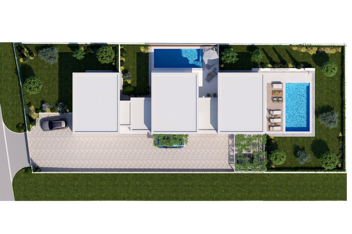 Una moderna casa a schiera con piscina nelle vicinanze di Parenzo