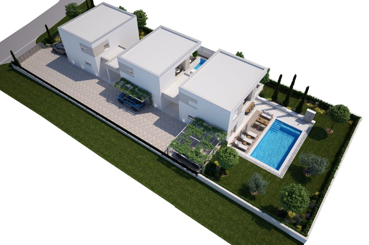 Una moderna casa a schiera con piscina nelle vicinanze di Parenzo