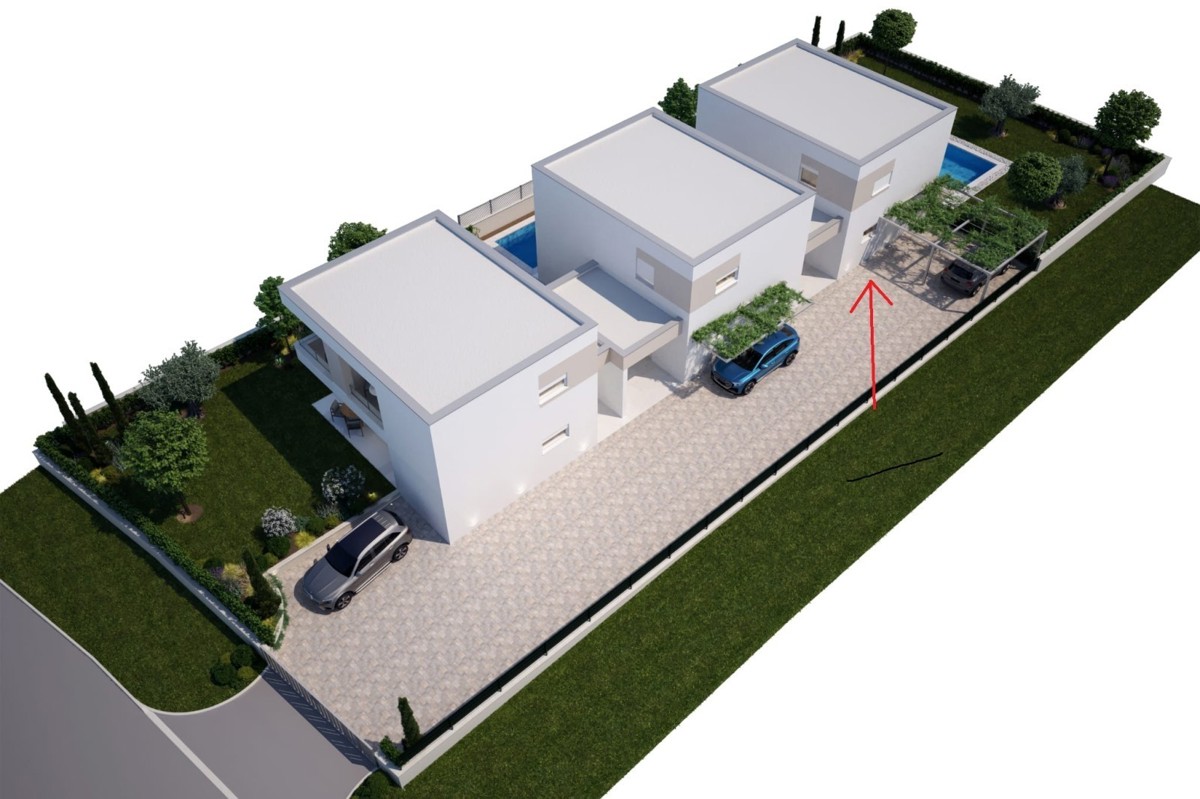 Una moderna casa a schiera con piscina nelle vicinanze di Parenzo