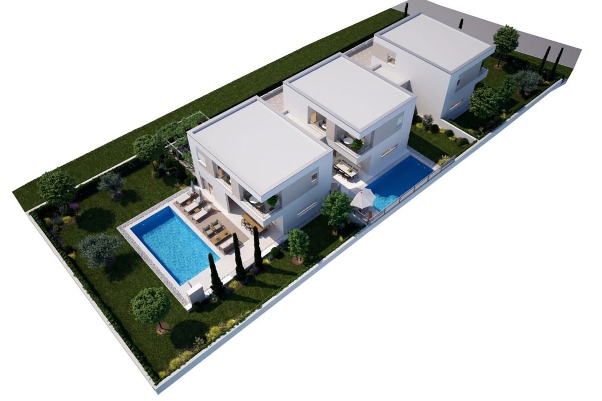 Una moderna casa a schiera con piscina nelle vicinanze di Parenzo