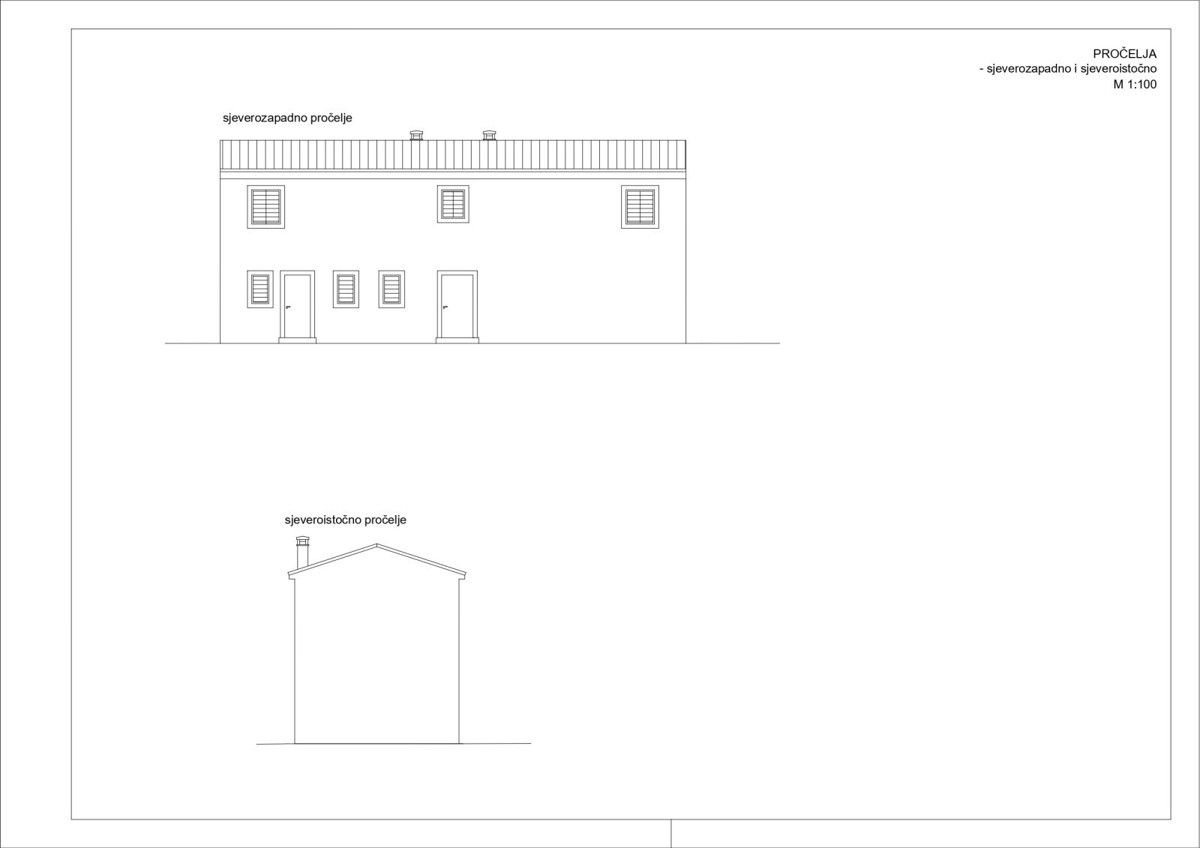 Casa in fase di costruzione non ultimata vicino a Buie