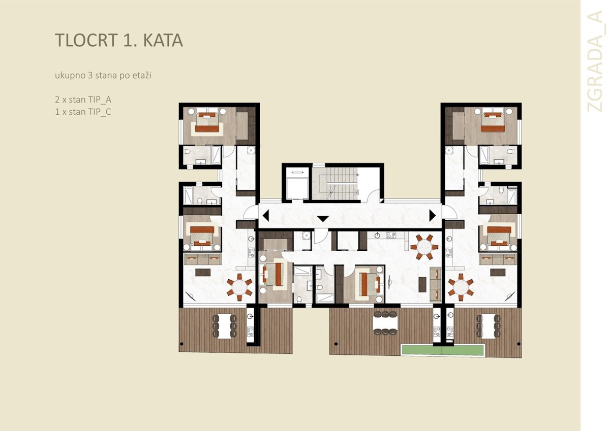 Appartamento al 1° piano con vista sul mare a Cittanova