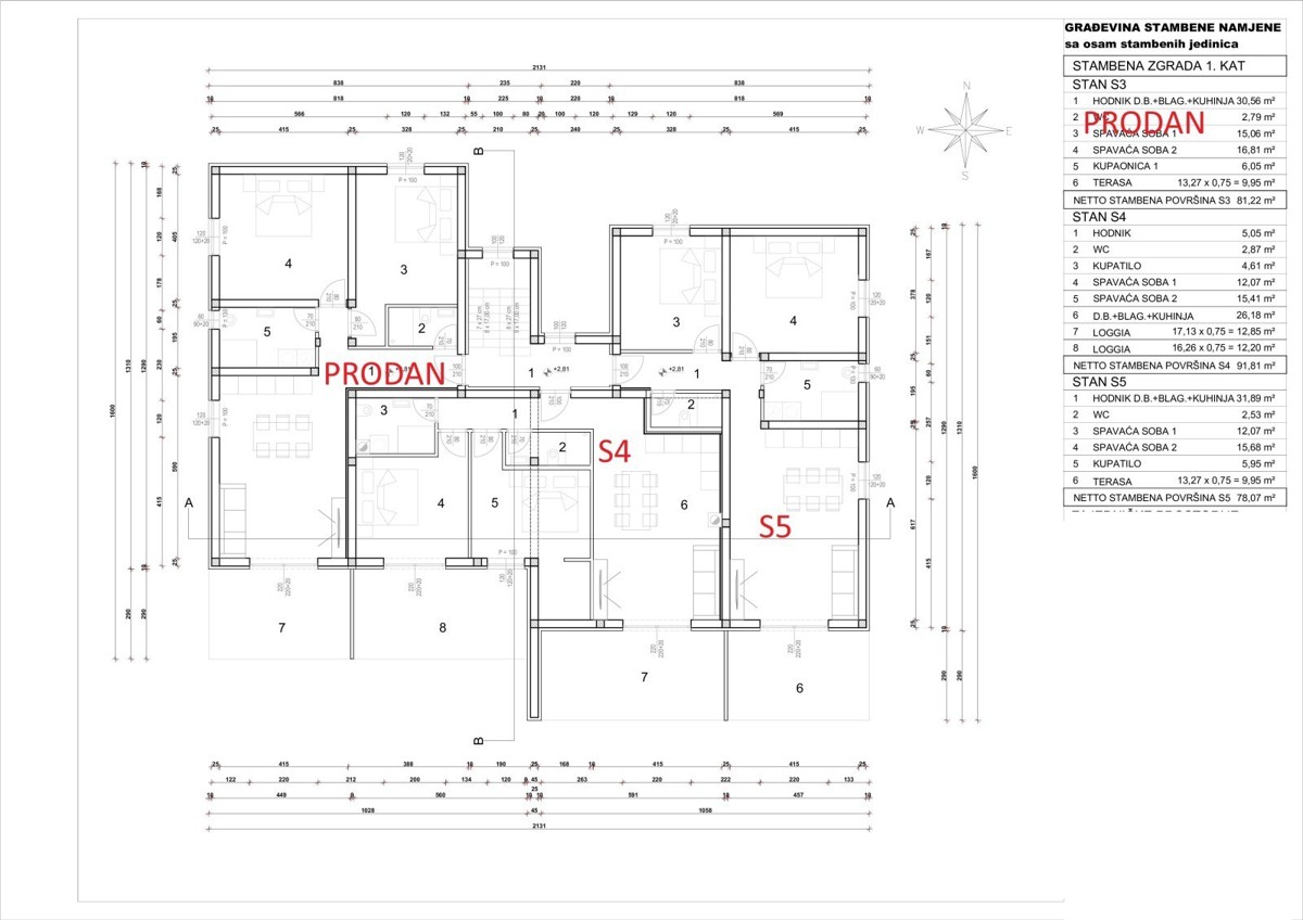 Appartamento al 1° piano con vista sul mare a Cittanova