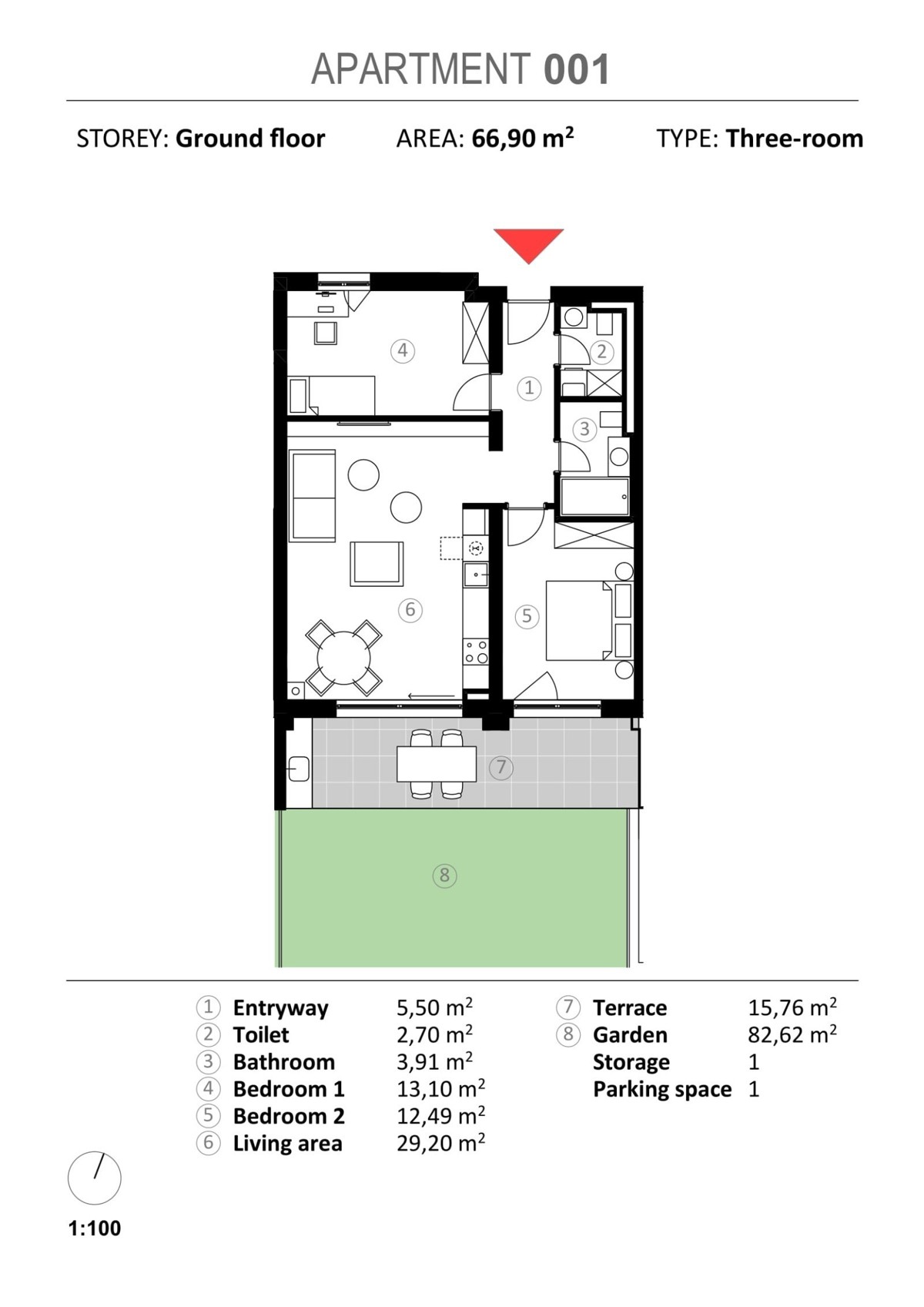 Appartamento con 2 camere da letto al piano terra di un edificio di alta qualità a Umago