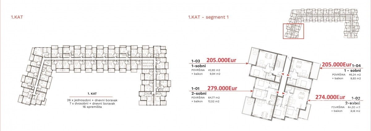 Appartamenti in un edificio contemporaneo al primo piano a Umago
