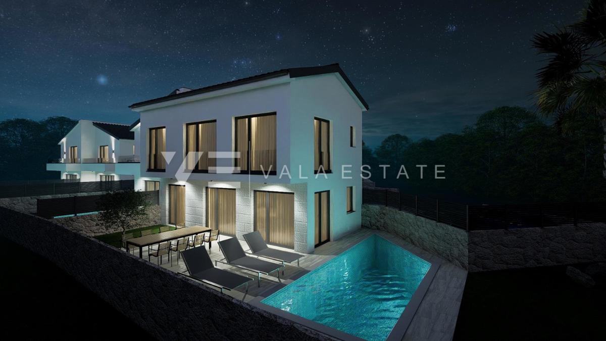 NUOVA CASA DOPPIA MODERNA CON PISCINA E GIARDINO