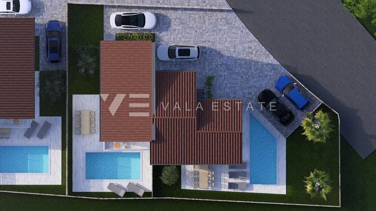 NUOVA CASA DOPPIA MODERNA CON PISCINA E GIARDINO