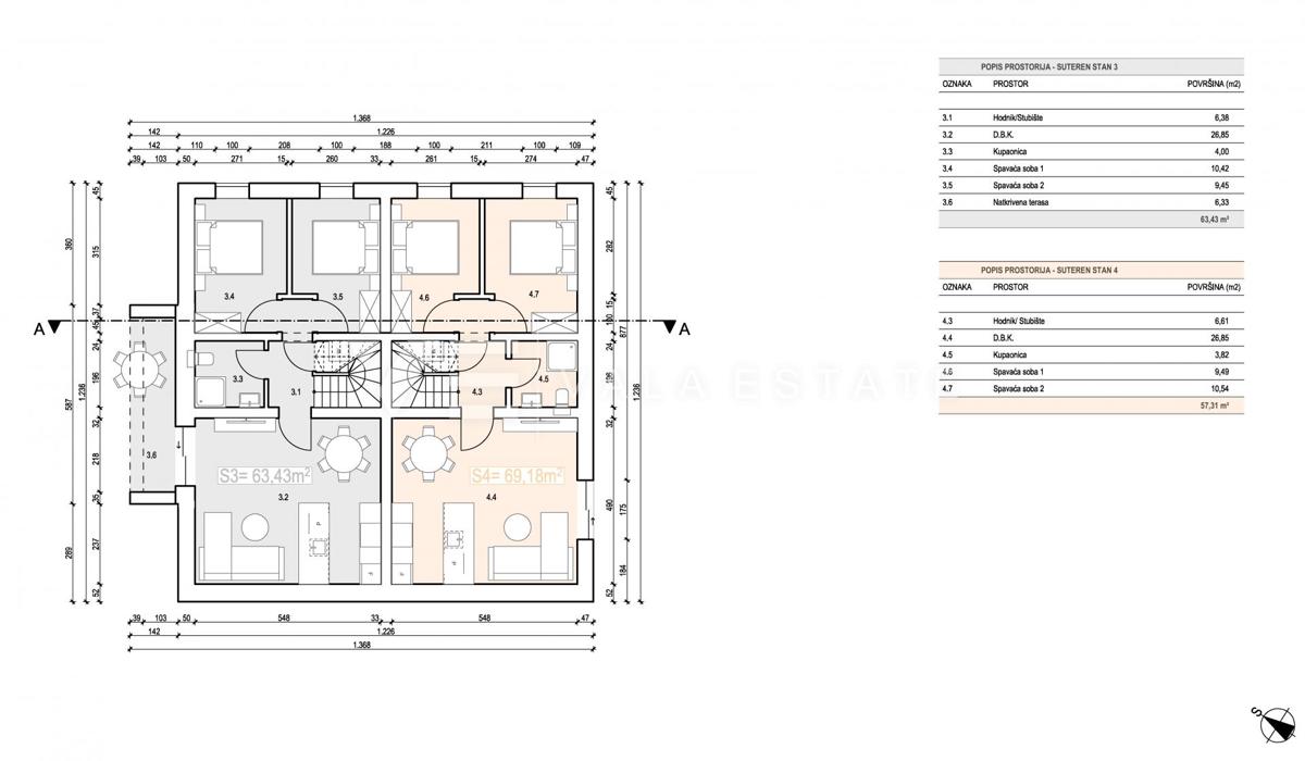 APPARTAMENTO CON DUE CAMERE DA LETTO E GIARDINO VICINO AL MARE