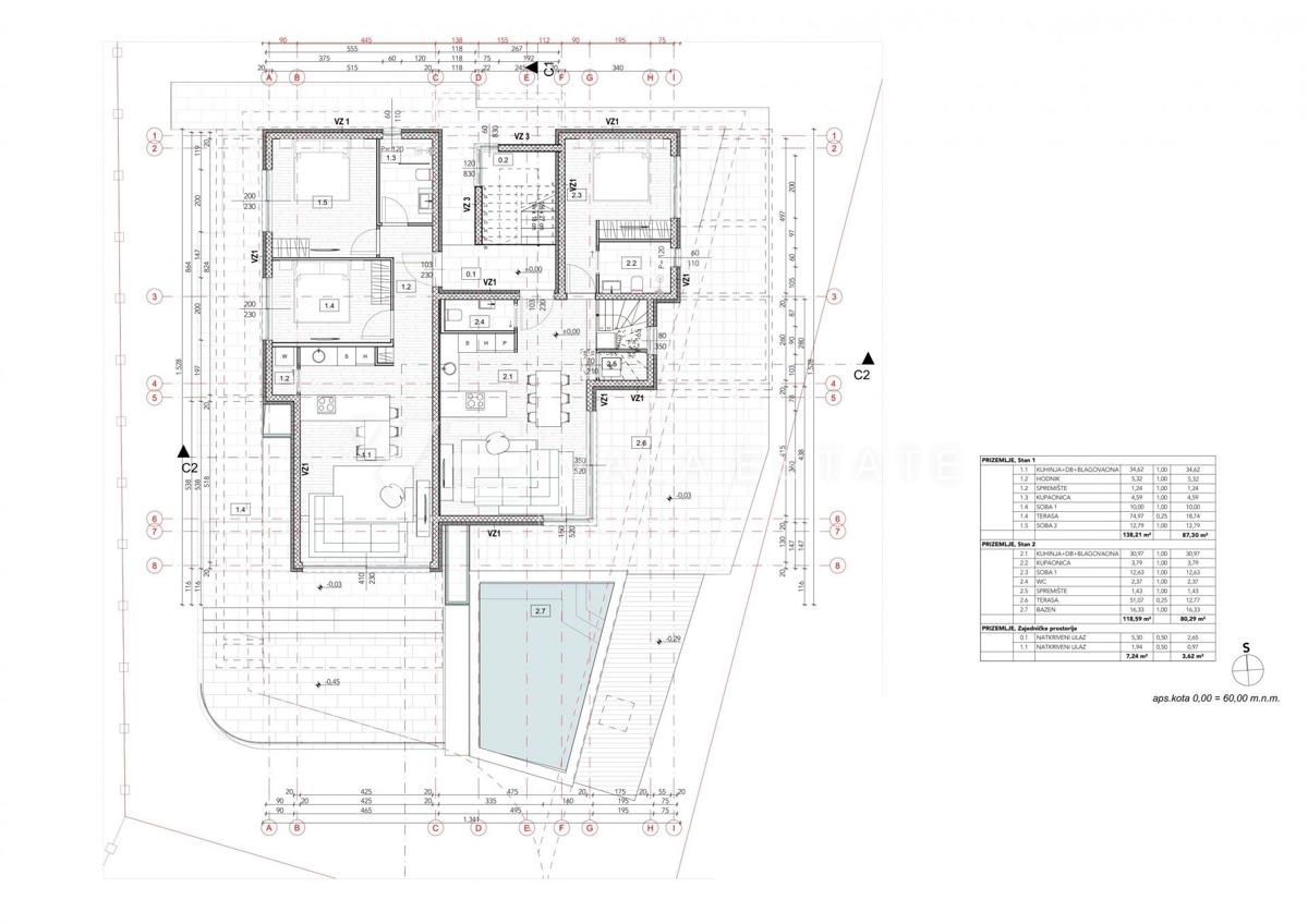APPARTAMENTO SU DUE PIANI IN NUOVO EDIFICIO CON PISCINA E VISTA MARE