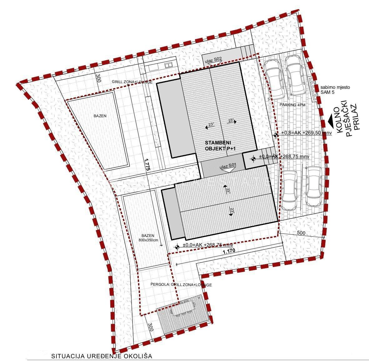 TERRENO EDIFICABILE CON PROGETTO CONCETTUALE PER COSTRUZIONE DI UNA CASA DOPPIA