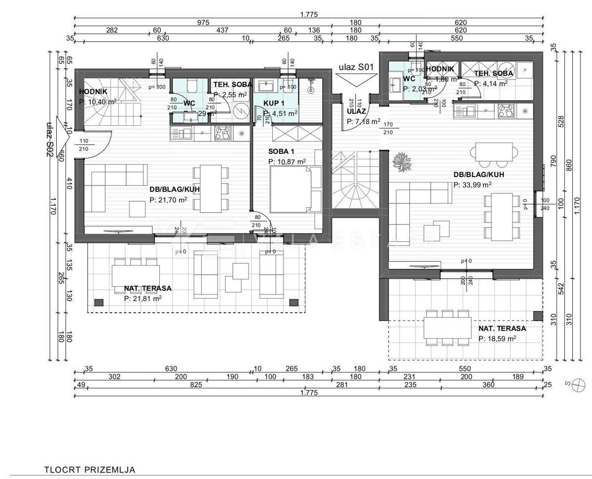 TERRENO EDIFICABILE CON PROGETTO CONCETTUALE PER COSTRUZIONE DI UNA CASA DOPPIA