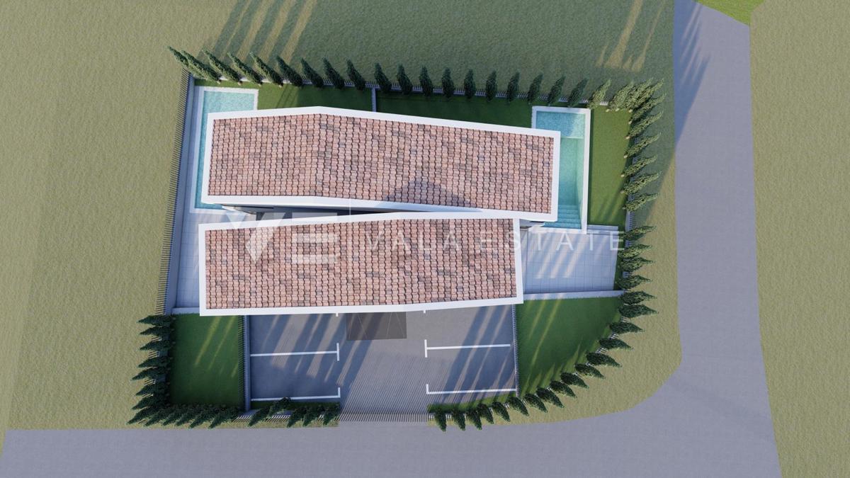 NUOVA CASA MODERNA BIFAMILIARE CON PISCINA