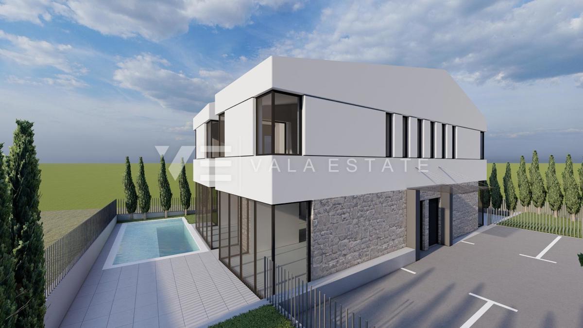 NUOVA CASA MODERNA BIFAMILIARE CON PISCINA
