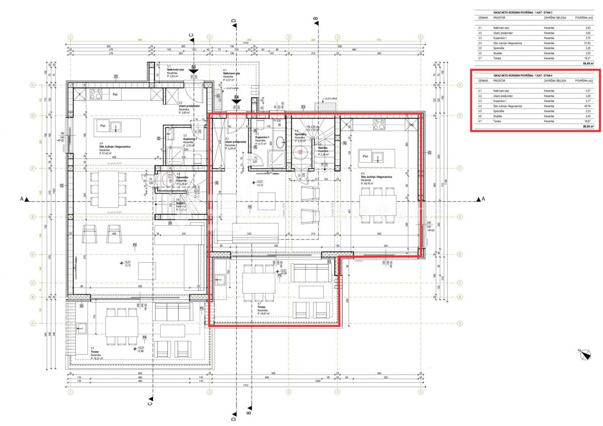 APPARTAMENTO SU DUE PIANI IN UN NUOVO EDIFICIO CON VISTA MARE