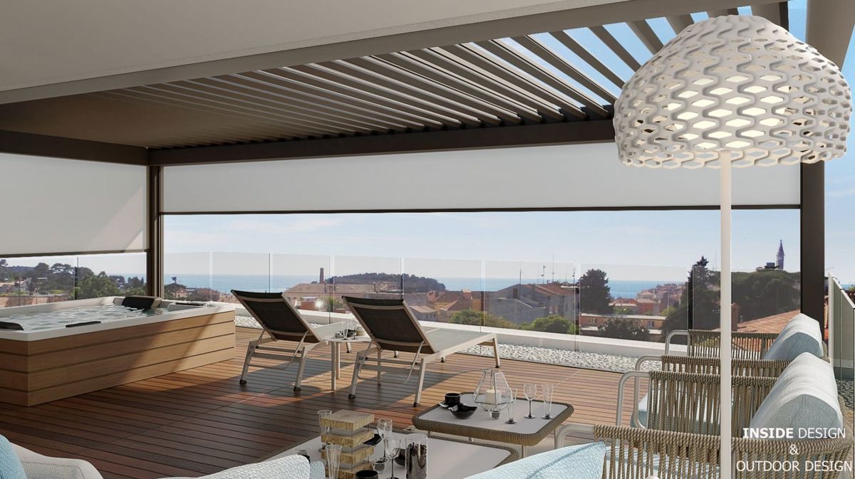 Penthouse con vista vicino al centro e al mare, Rovigno