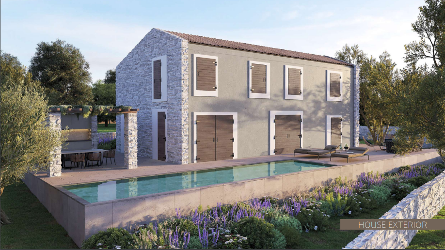 Oprtalj, Terreno edificabile con vista unica e permesso di costruire