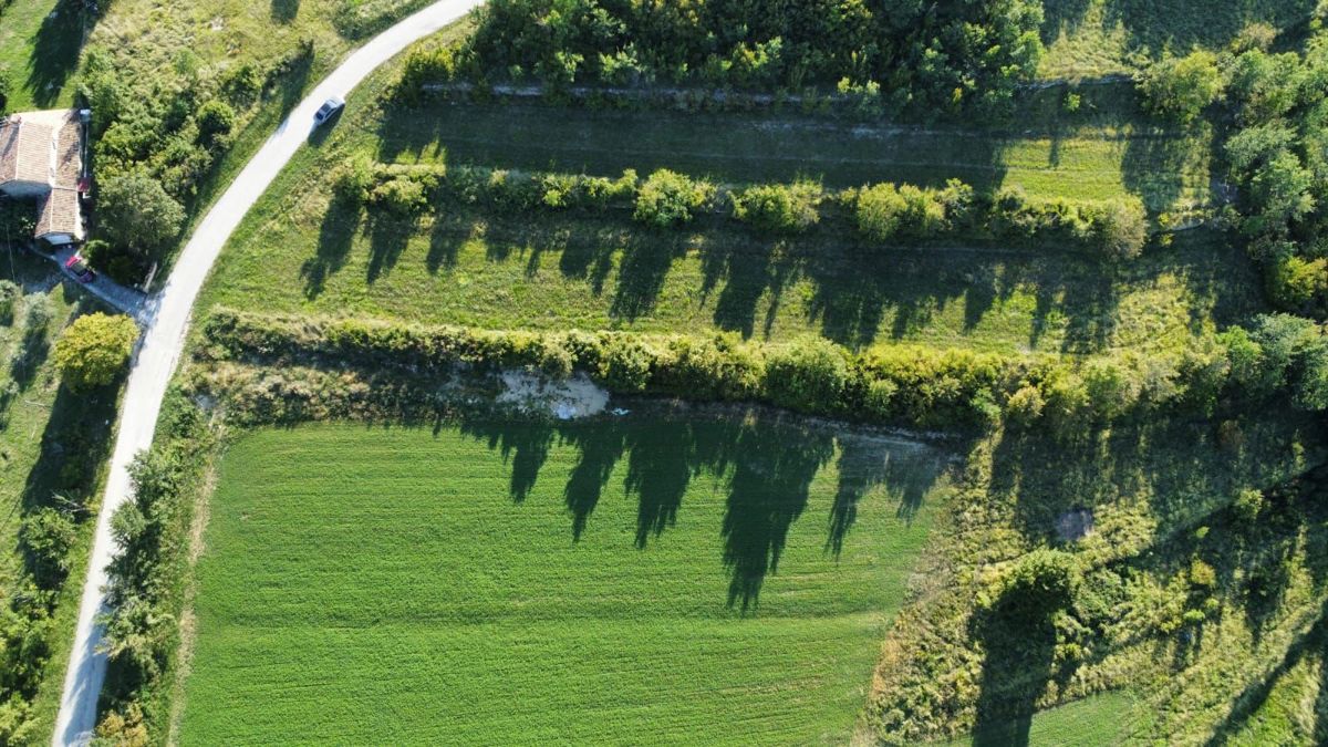 Oprtalj, Terreno edificabile con permesso di costruzione e vista unica.